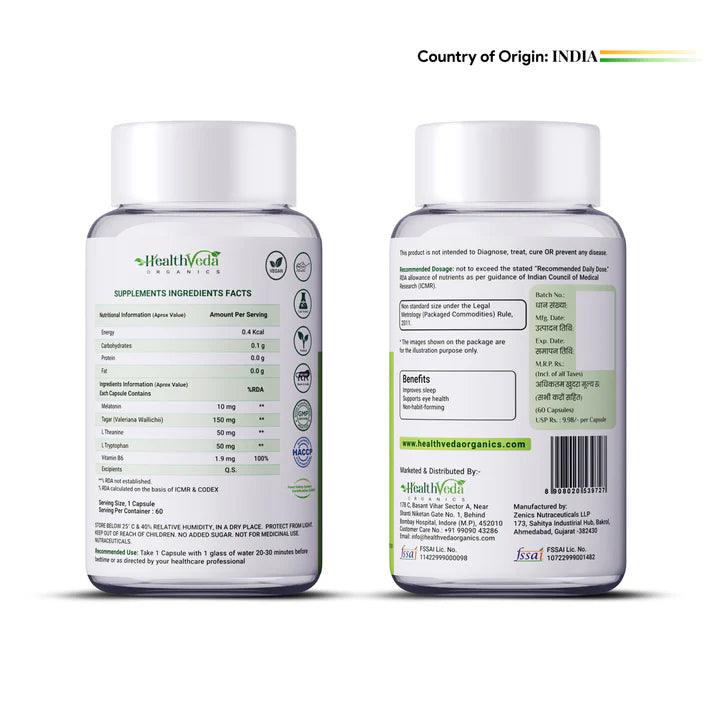 Health Veda Organics Melatonin Capsules - 60 Capsules