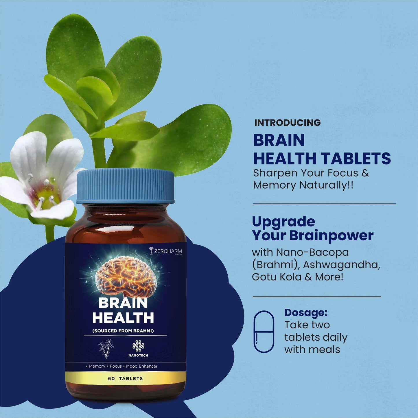 Zeroharm Brain Health Tablets - 60 Tabelts