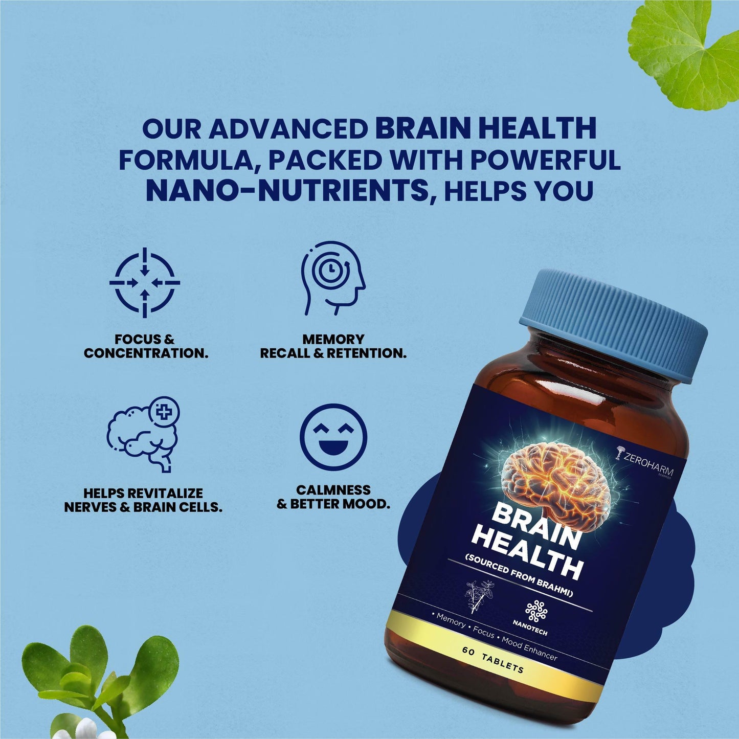 Zeroharm Brain Health Tablets - 60 Tabelts