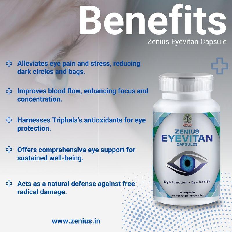 Zenius Eyevitan Capsules - Eye Care Capsules for Eye Care, Retina Health, and Vision Improvement - 60 Capsules