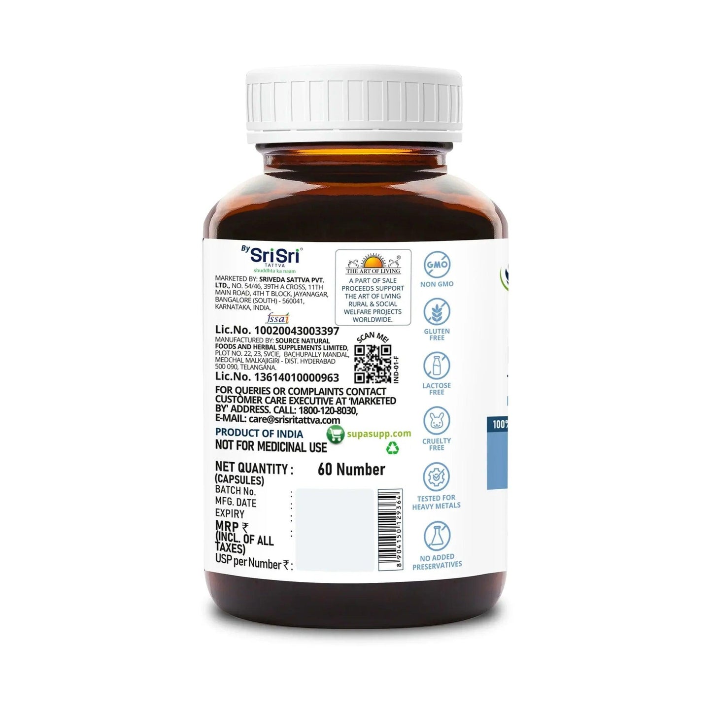 Sri Sri Tattva Supasupp He's Active Multivitamin Veg Capsule For Men, All Round Nutrition