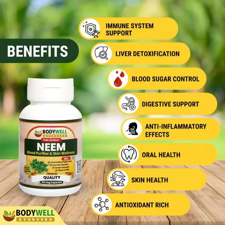 BodyWell Neem Veg Capsule - 60 Capsules