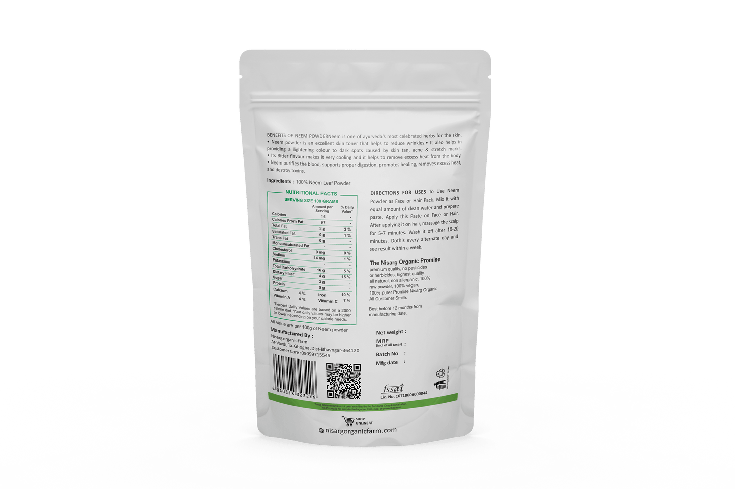 Nisarg Organic Farm Neem Powder