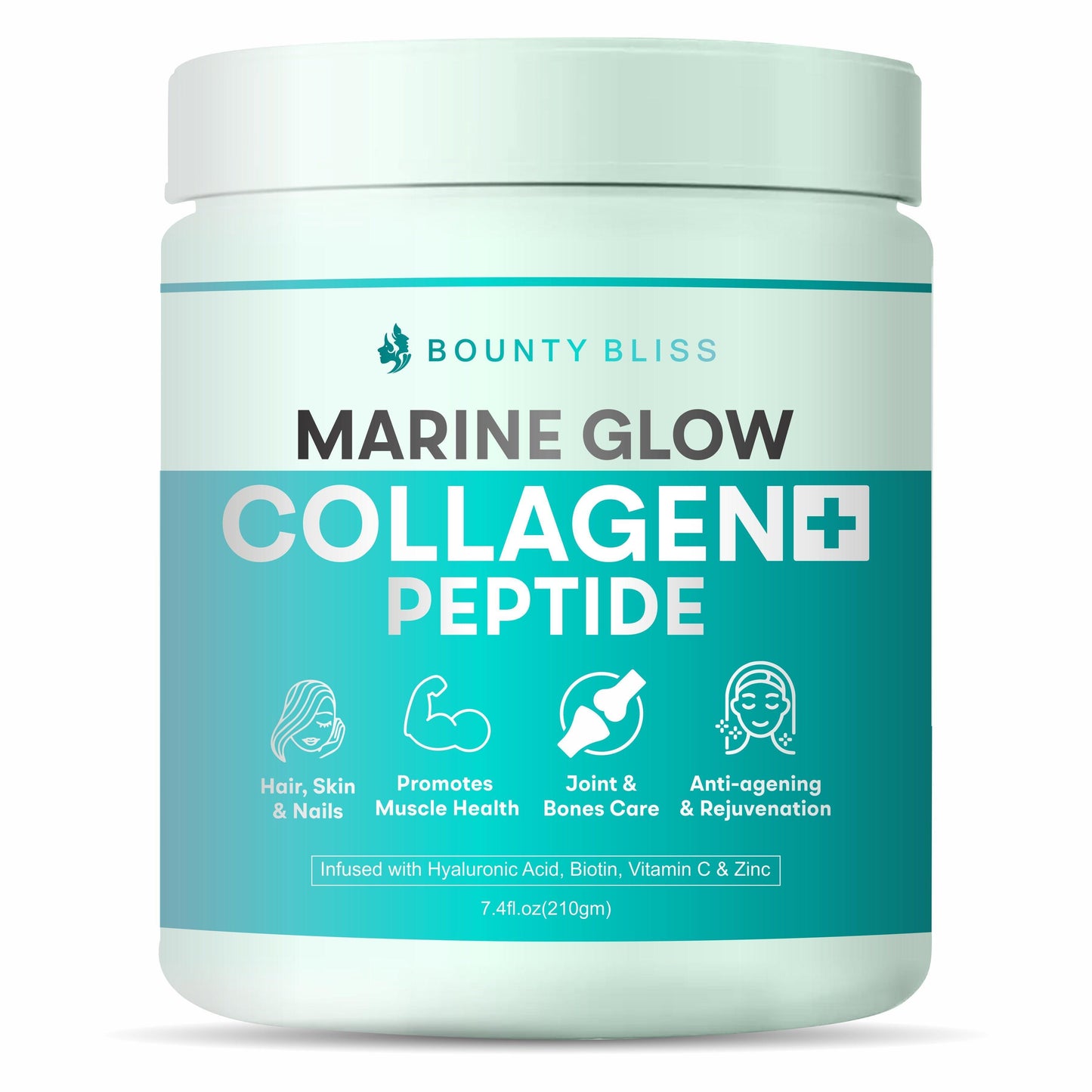 Bounty Bliss Marine Glow Collagen+ Peptides Powder - 210gm