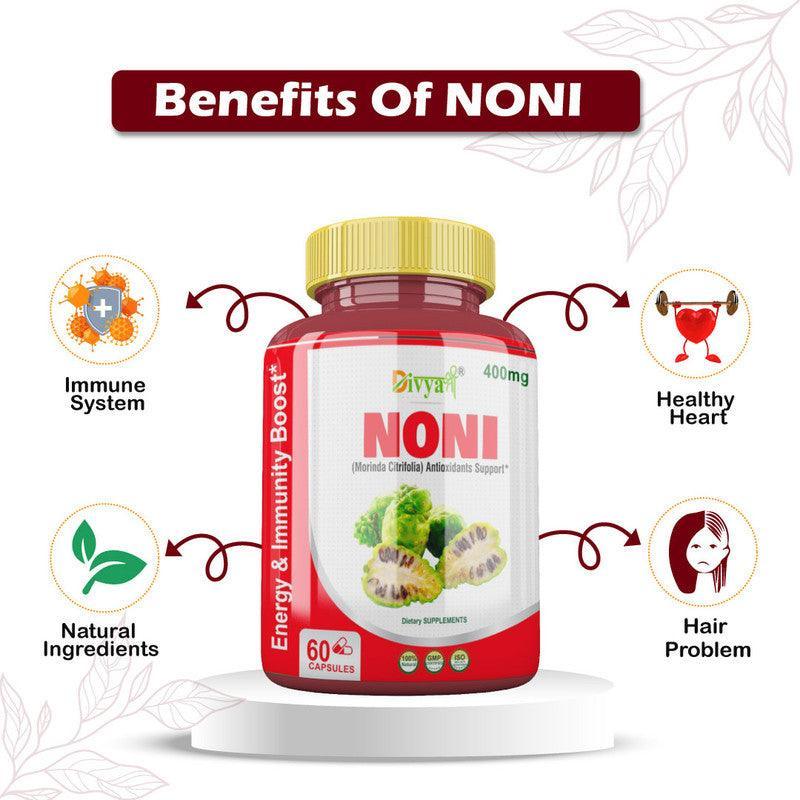 Divya Shree Noni Capsule Prevents Arthritis | Improves Skin Help To  Lipid Profiles, Extract Dietary Supplement 60 Capsules Jeevan Care Ayurveda