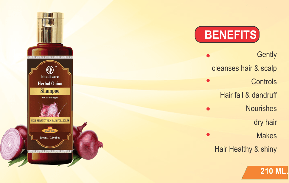 Khadi Care Herbal Onion Shampoo - 210ml