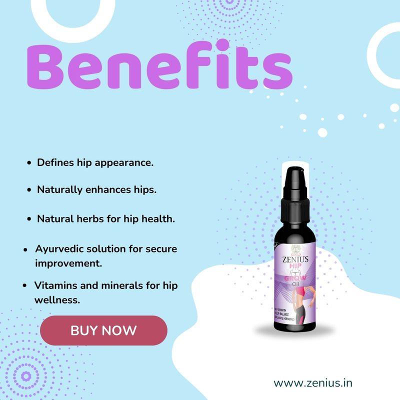 Zenius Hip Grow Oil - for Butt Enhancement and Tightening - 50ml Oil