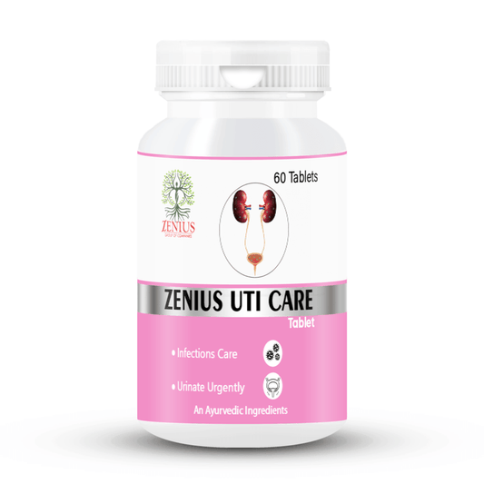 Zenius Uti Care Tablets - Ayurvedic Medicine for Reliev Pain Buring and itching During Urination - 60 Tablets