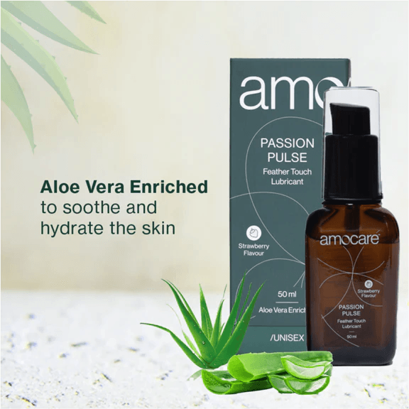 Amocare Passion Pulse Feather Touch Lubricant Strawberry - 50ml