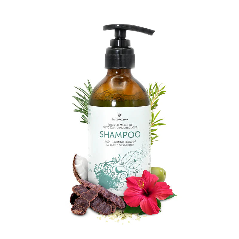 Satopradhan Saponified Rosemary Shampoo 200ml - Oil to Soap Formulated - Mild Natural Shampoo - Herbal, Vegan & Eco-friendly - For All Hair Types - Sulphate & Paraben-free Shampoo Liquid - Combats Dandruff & Hairfall - sodium lauryl sulfate free shampoo