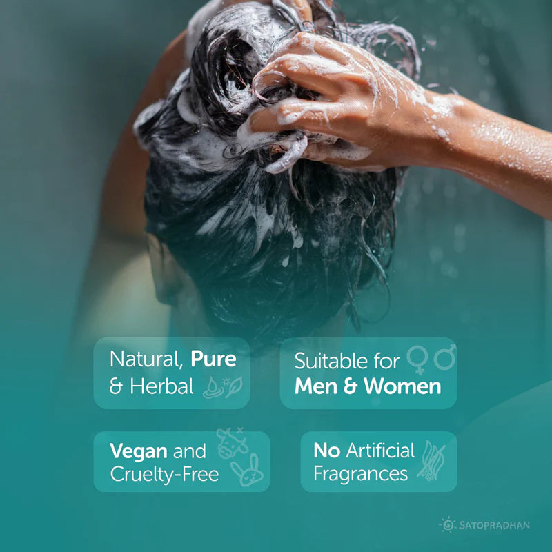 Satopradhan Saponified Rosemary Shampoo 200ml - Oil to Soap Formulated - Mild Natural Shampoo - Herbal, Vegan & Eco-friendly - For All Hair Types - Sulphate & Paraben-free Shampoo Liquid - Combats Dandruff & Hairfall - sodium lauryl sulfate free shampoo