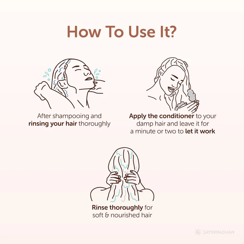 Satopradhan Moisturizing Hair Conditioner 200ml | Post Wash Hair Conditioner | Nourishes & Detangles Hair | Best for Dry & Damaged Hair