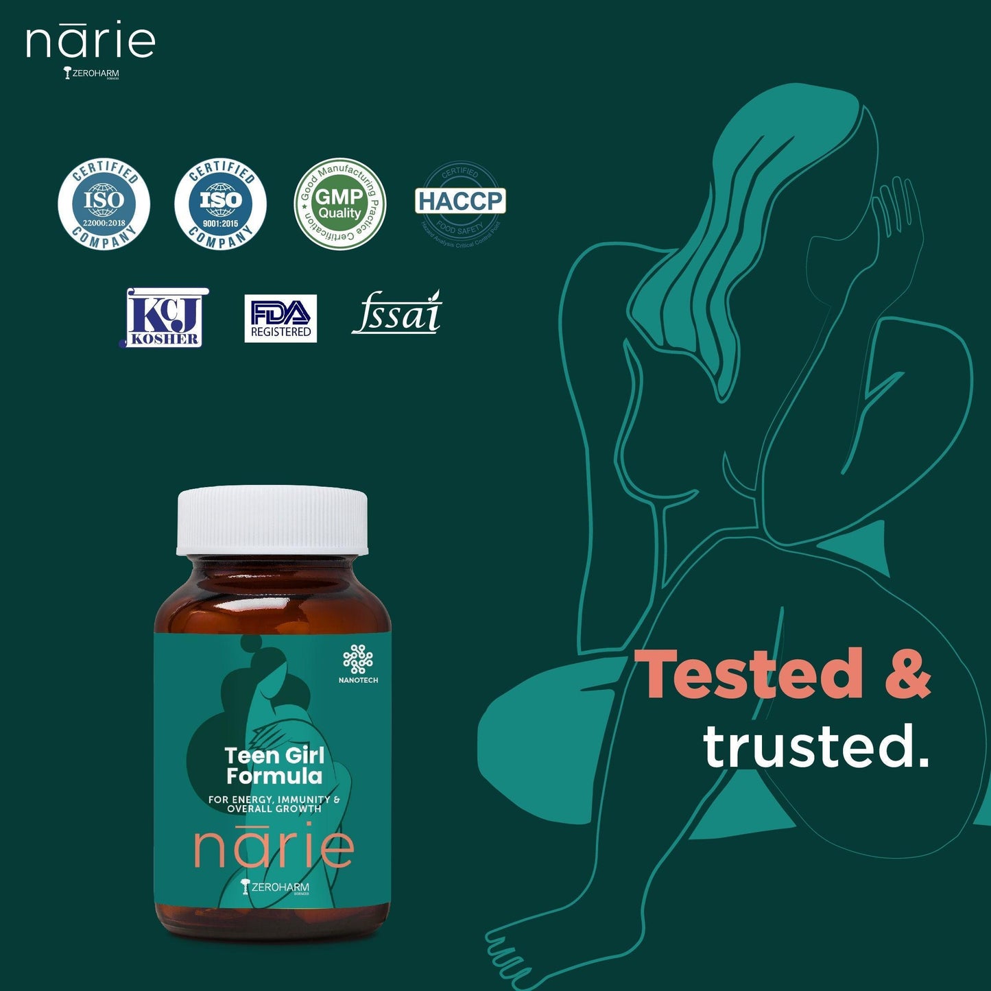 Zeroharm Sciences Narie Teen Girl Formula Tablet