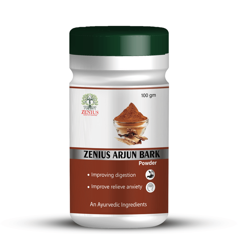 Zenius Arjun Bark Powder - Ayurvedic Remedy for Heart Health, Cholesterol Control, and Blood Pressure - 100gm Powder