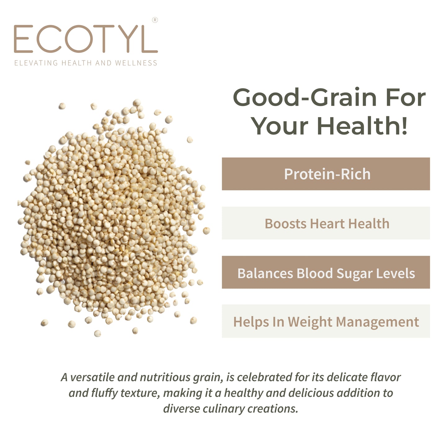 Ecotyl Quinoa (White) Seeds - 500gm