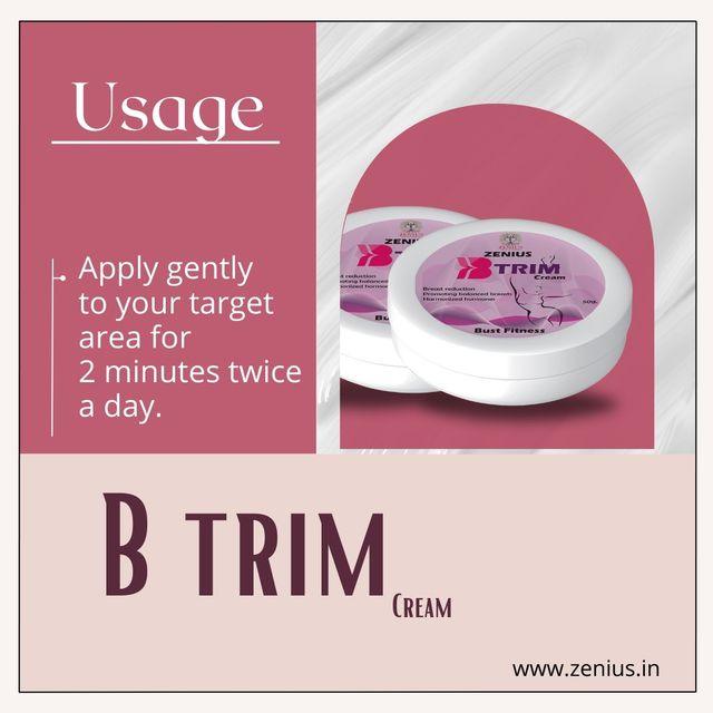 Zenius B Trim Cream - Breast Reduction Cream and Tightening, Ayurvedic Formula - 50gm Cream