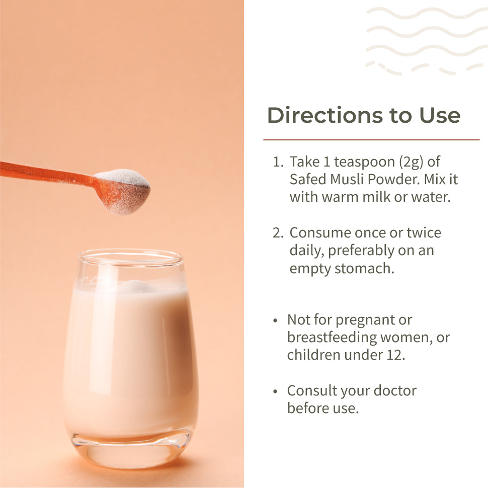 Ecotyl Safed Musli Powder | Boosts Stamina & Immunity | Ayurvedic Herb | 100g