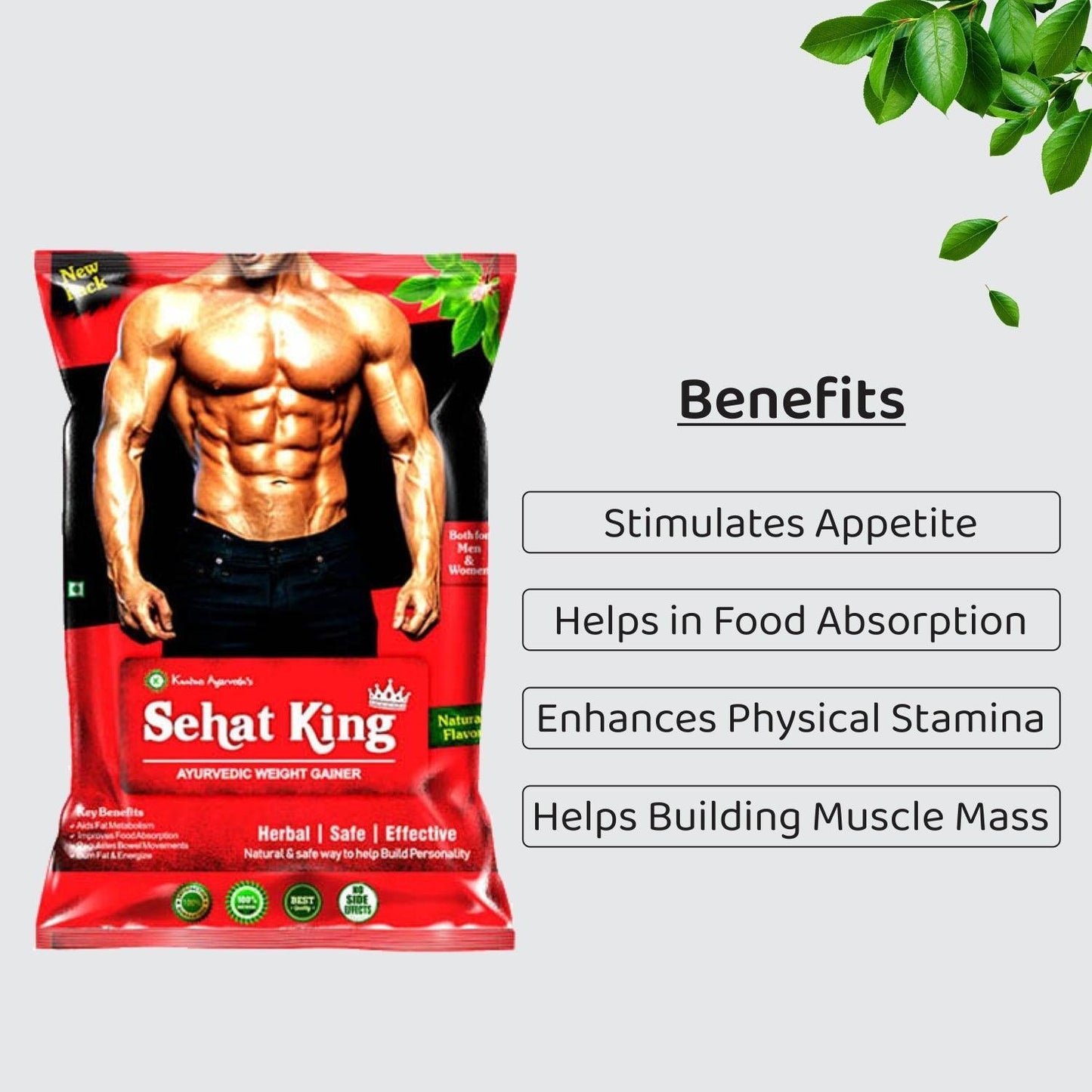 Kaahan Ayurveda Sehat King Powder – Premium Weight Gainer Powder