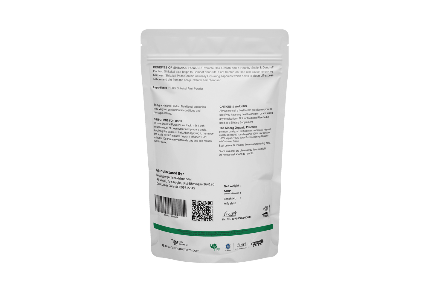 Nisarg Organic Farm Shikakai Powder