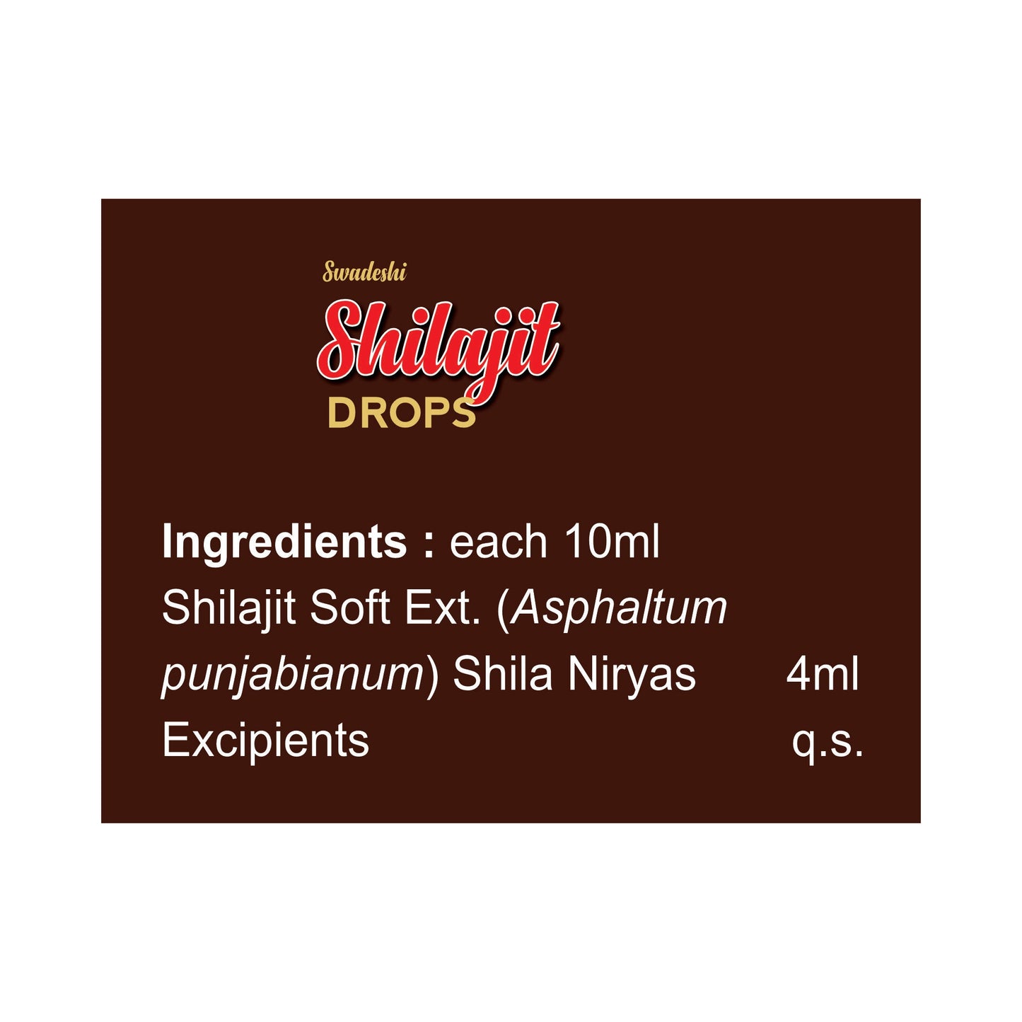 Swadeshi Shilajit Drop - 30ml