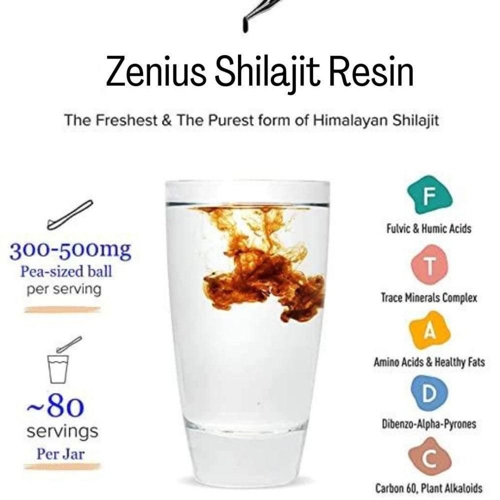 Zenius shilajit resin with ashwagandha - 20g