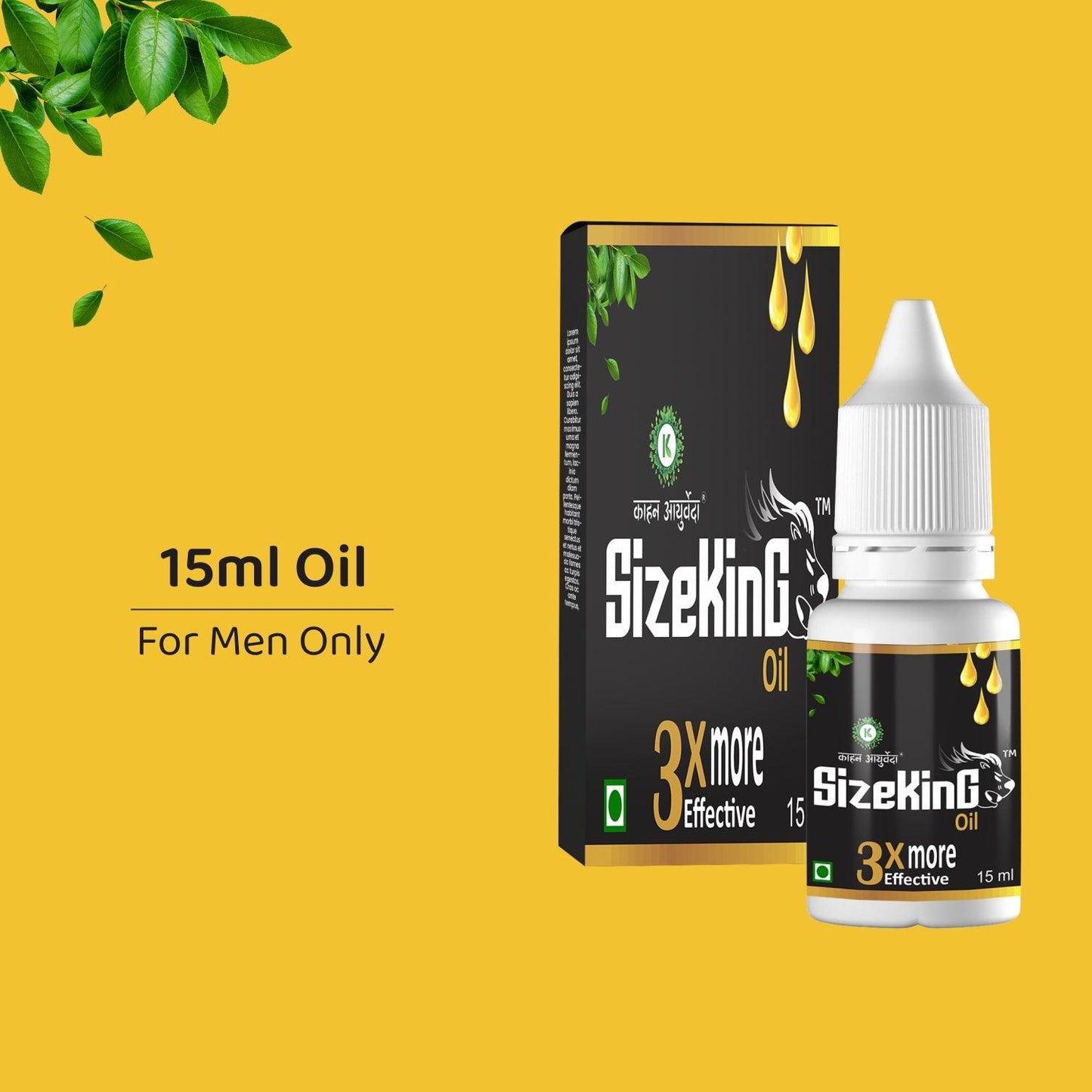 Kaahan Ayurveda SizeKing Oil - 15ml Oil