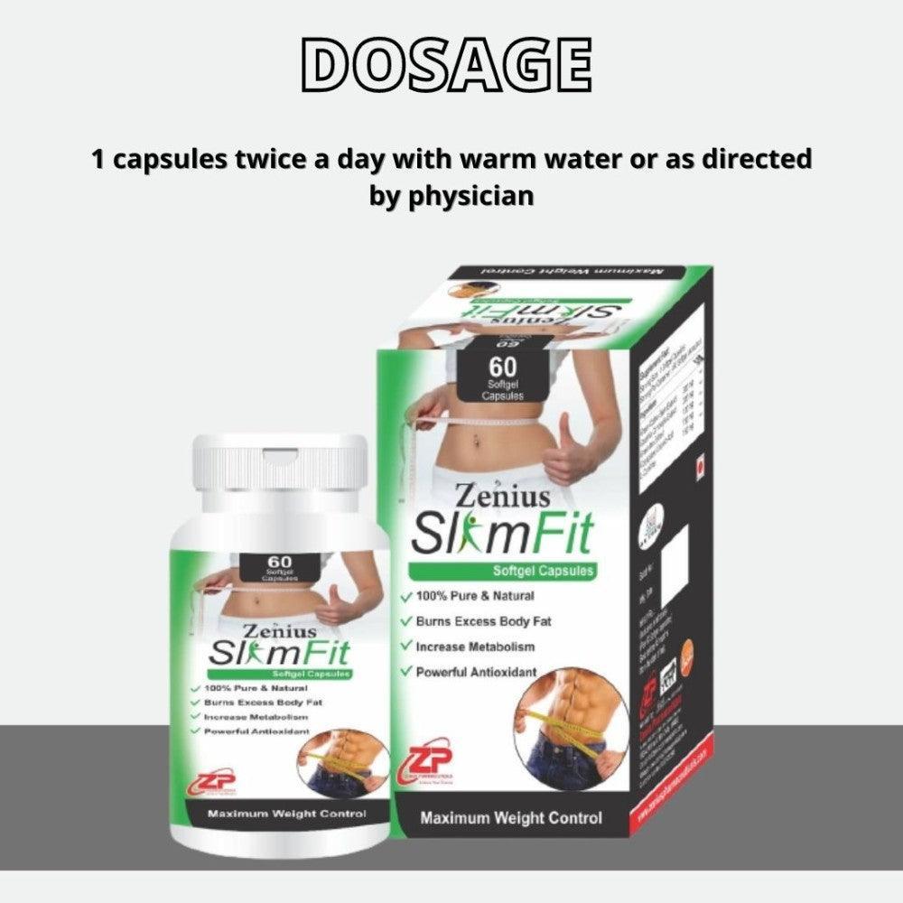 Zenius Slim Fit Capsule For weight loss medicine ayurvedic fat burner (60 Capsules)