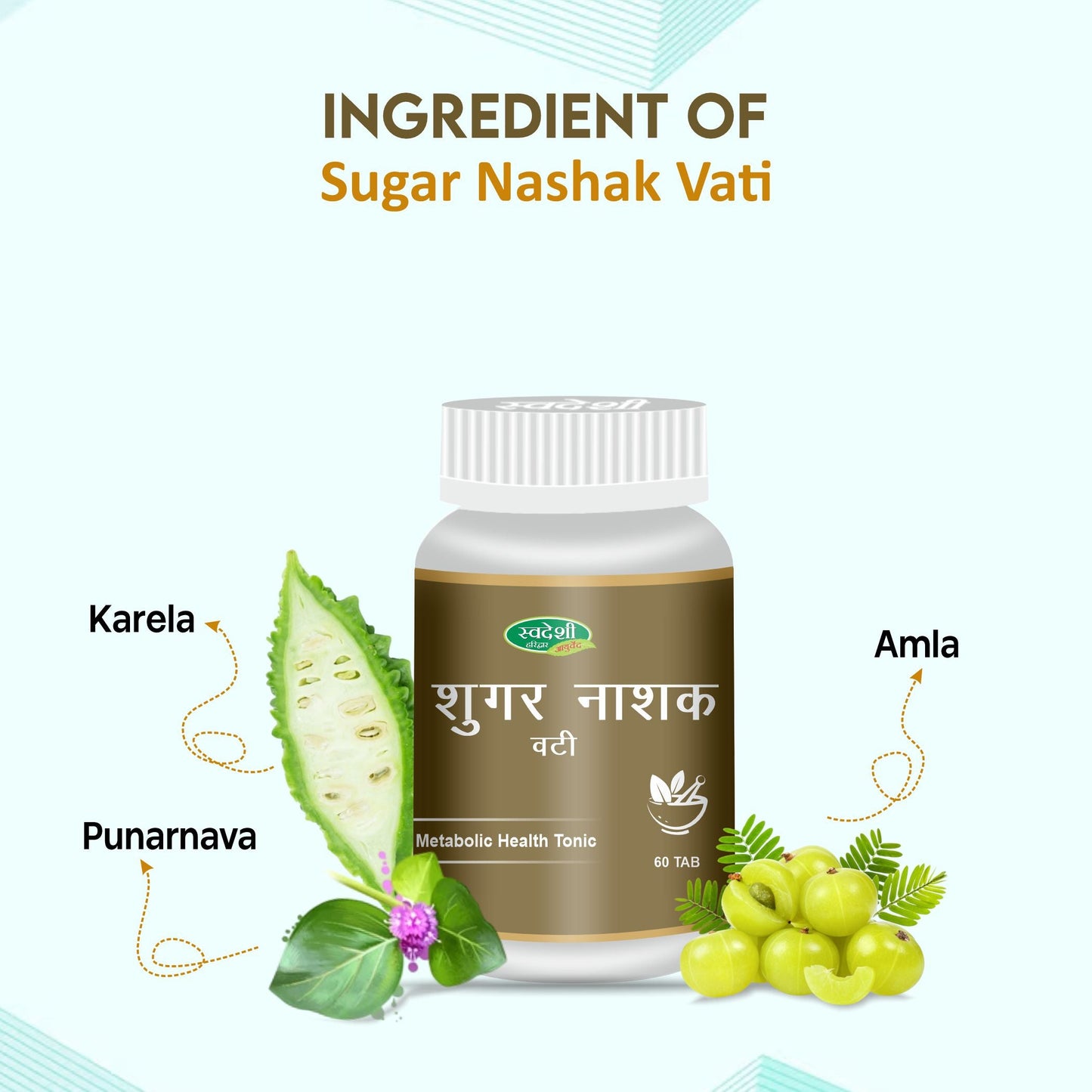 Swadeshi Sugar Nashak Vati - 60 Tab