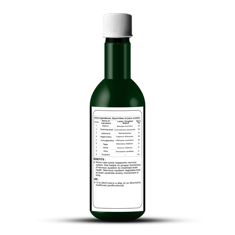 Zenius Neuro Care Juice - Brain Health Juice for Enhanced Memory, Focus, and Cognitive Function - 500ml Juices