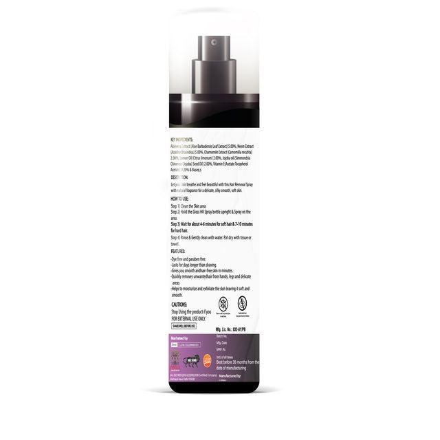 Zenius Hair Get Out Spray - Hair Removal Spray for Painless Body Hair Removal - 100ml Spray