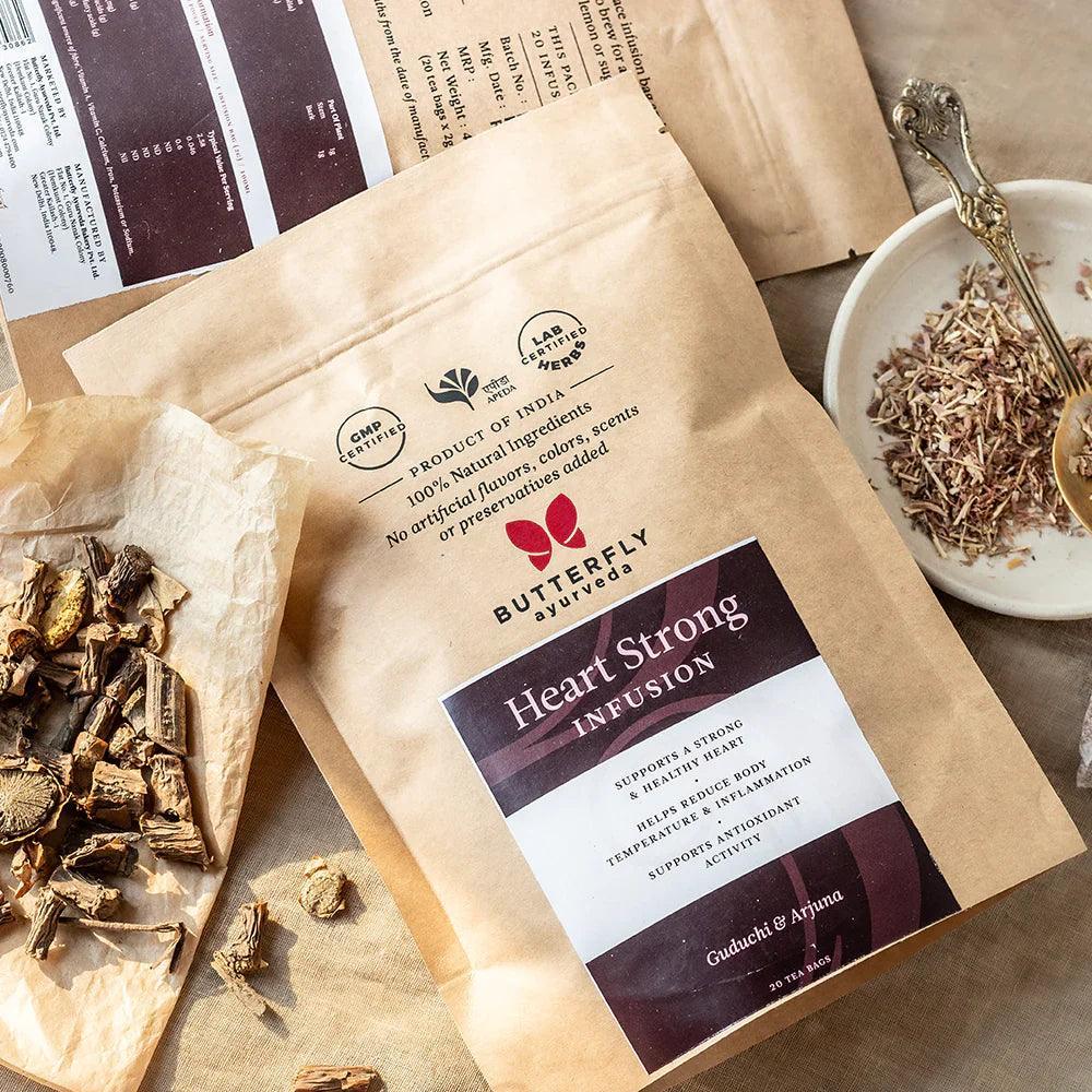Butterfly Ayurveda Heart Strong 20 Tea Bags (40gm)