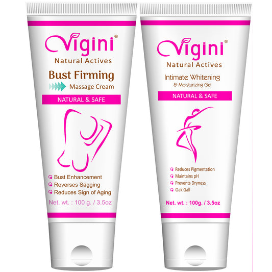 Vigini Vaginal Intimate Lightening Cream Gel + Breast Bust Enlargement Tightening Size Growth Cream
