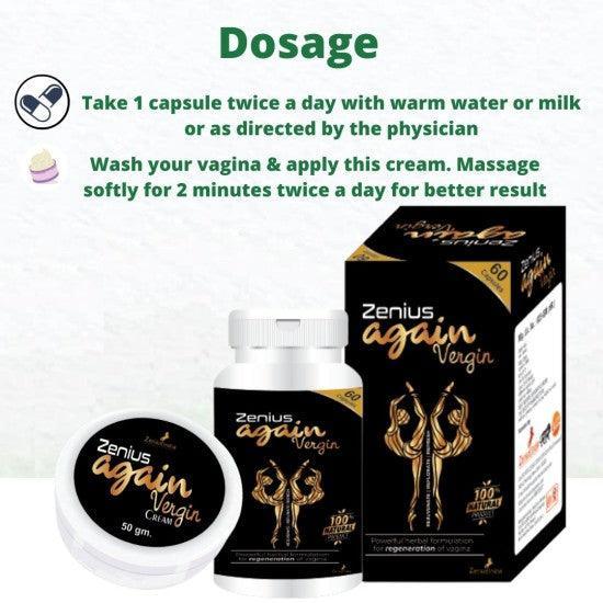 Zenius Again Vergain Kit for Women Sexual Mood Enhance With Vaginal Tightening Cream