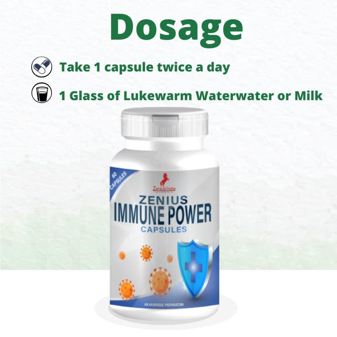 Zenius Immnue Power Capsule for Improves Immunity to Fights Bacteria & Viruses