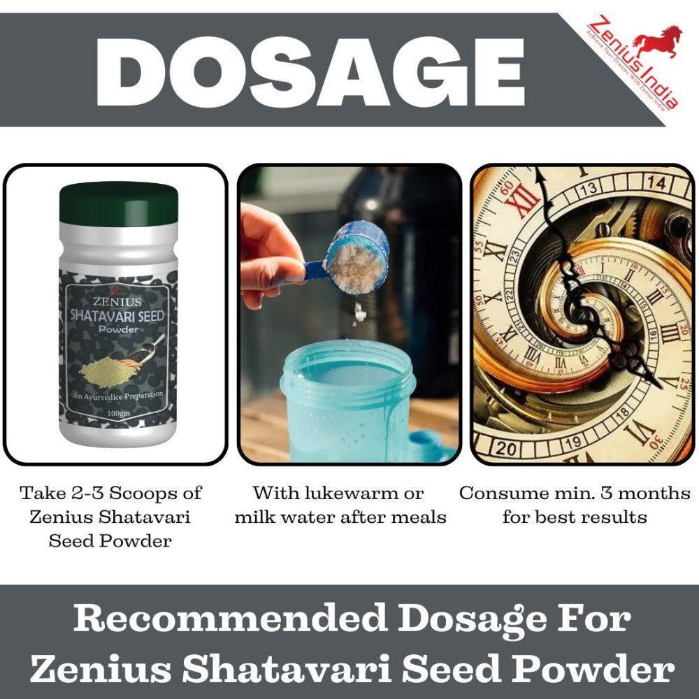 Zenius Shatavari Seed Powder Ayurvedic Support to Balance Women’s Hormones - 100g