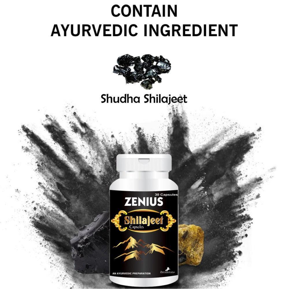 Zenius Shilajeet Capsules | for Sexual Stamina | Energy Level and Daily Wellness - 30 Capsule