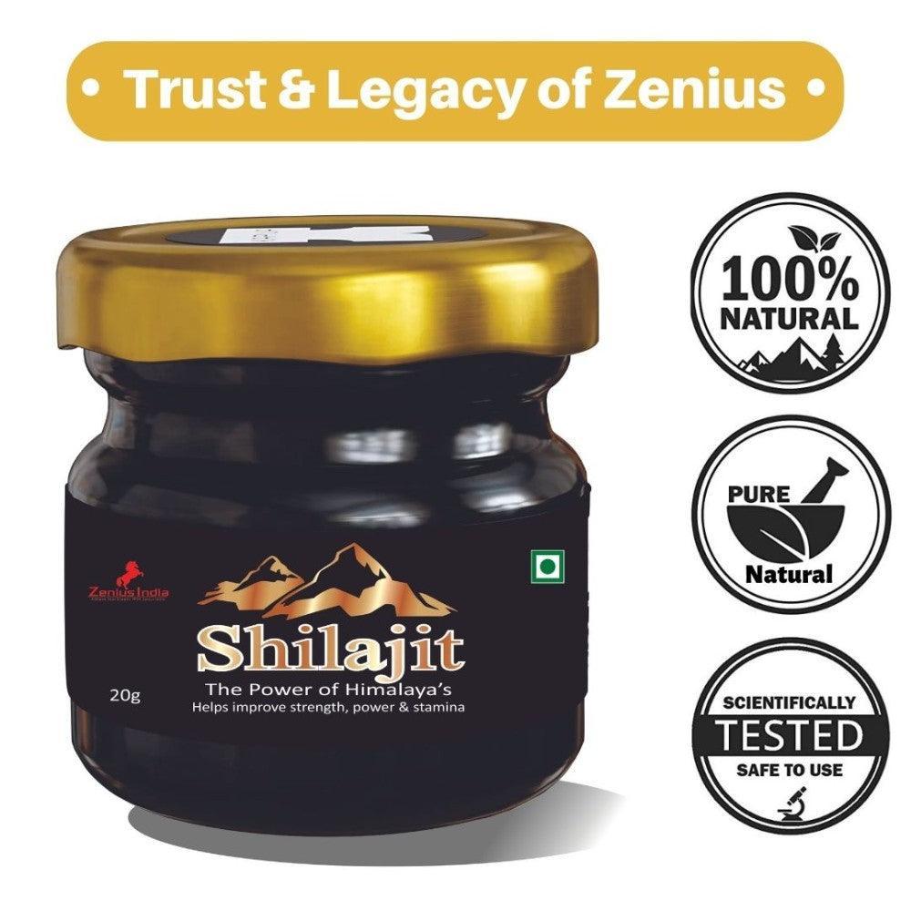 Zenius shilajit resin with ashwagandha - 20g