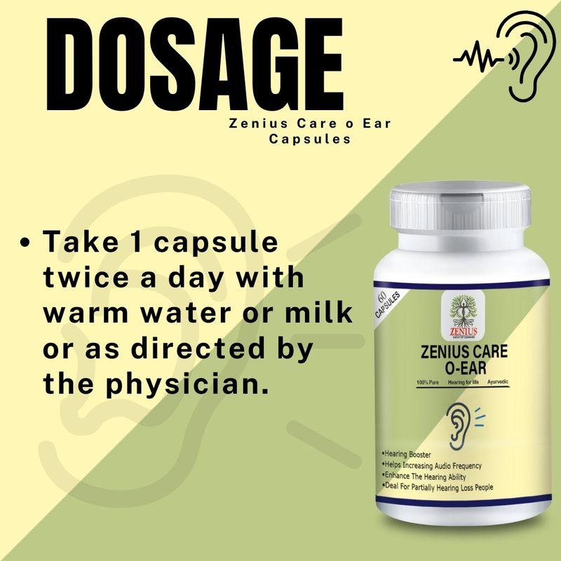 Zenius Care O Ear Capsules - Capsules for Hearing Power Increase and Care - 60 Capsules