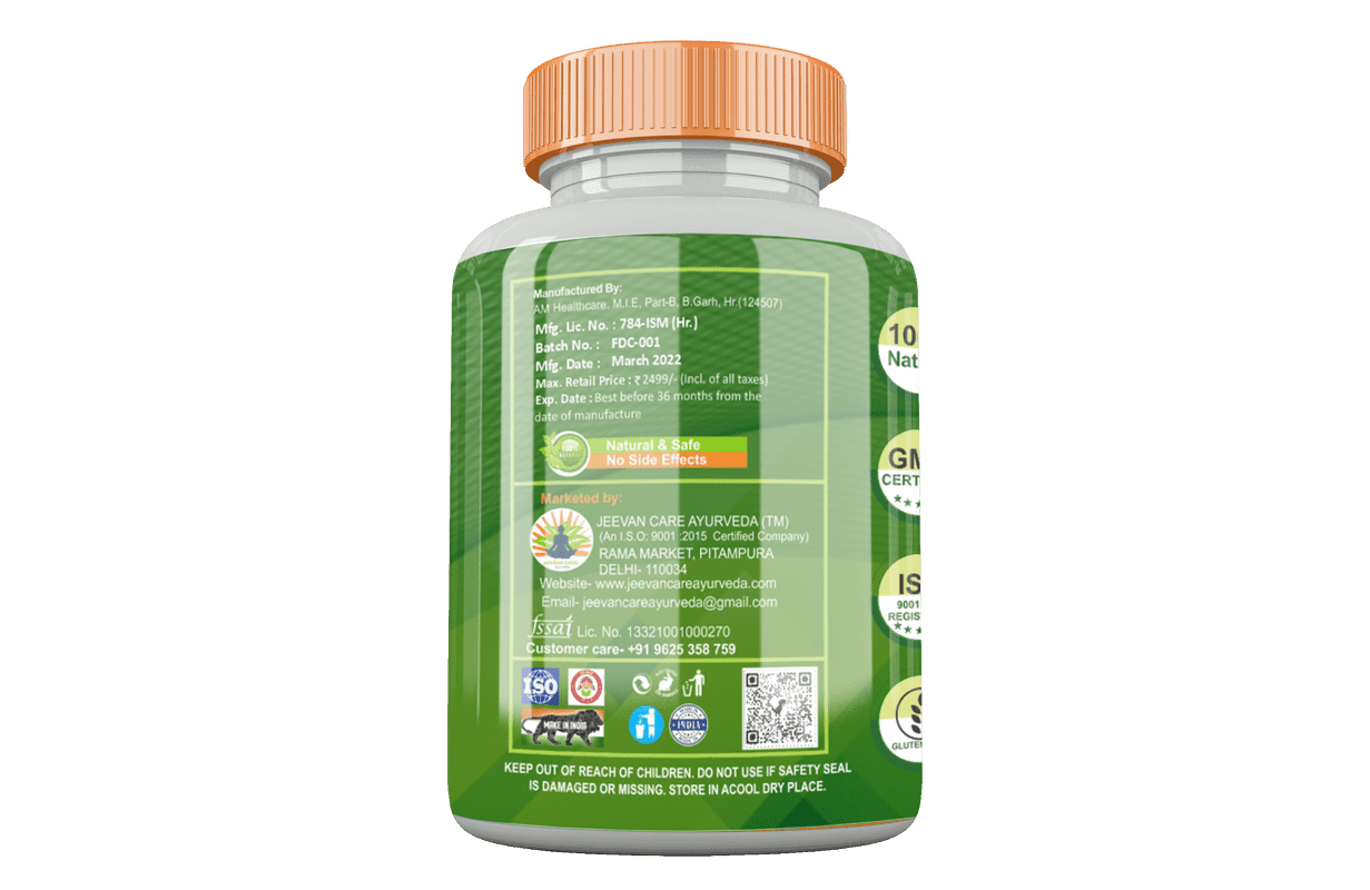 Divya Shree Fat Detox Capsule for Fat Burner - Weight Management Formula - Weight Loss Capsule For Men & Women - 60 Capsules, Jeevan Care Ayurveda