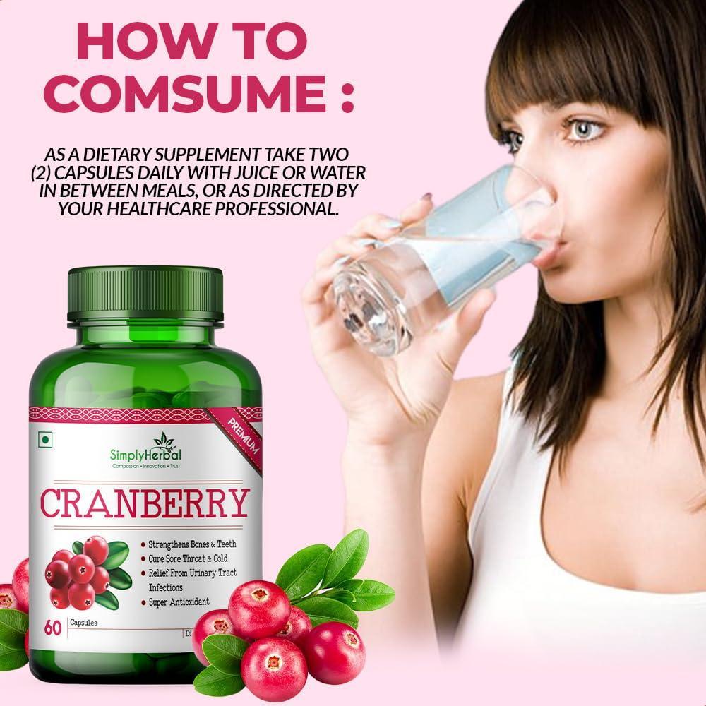 Simply Herbal D Mannose Cranberry Capsules