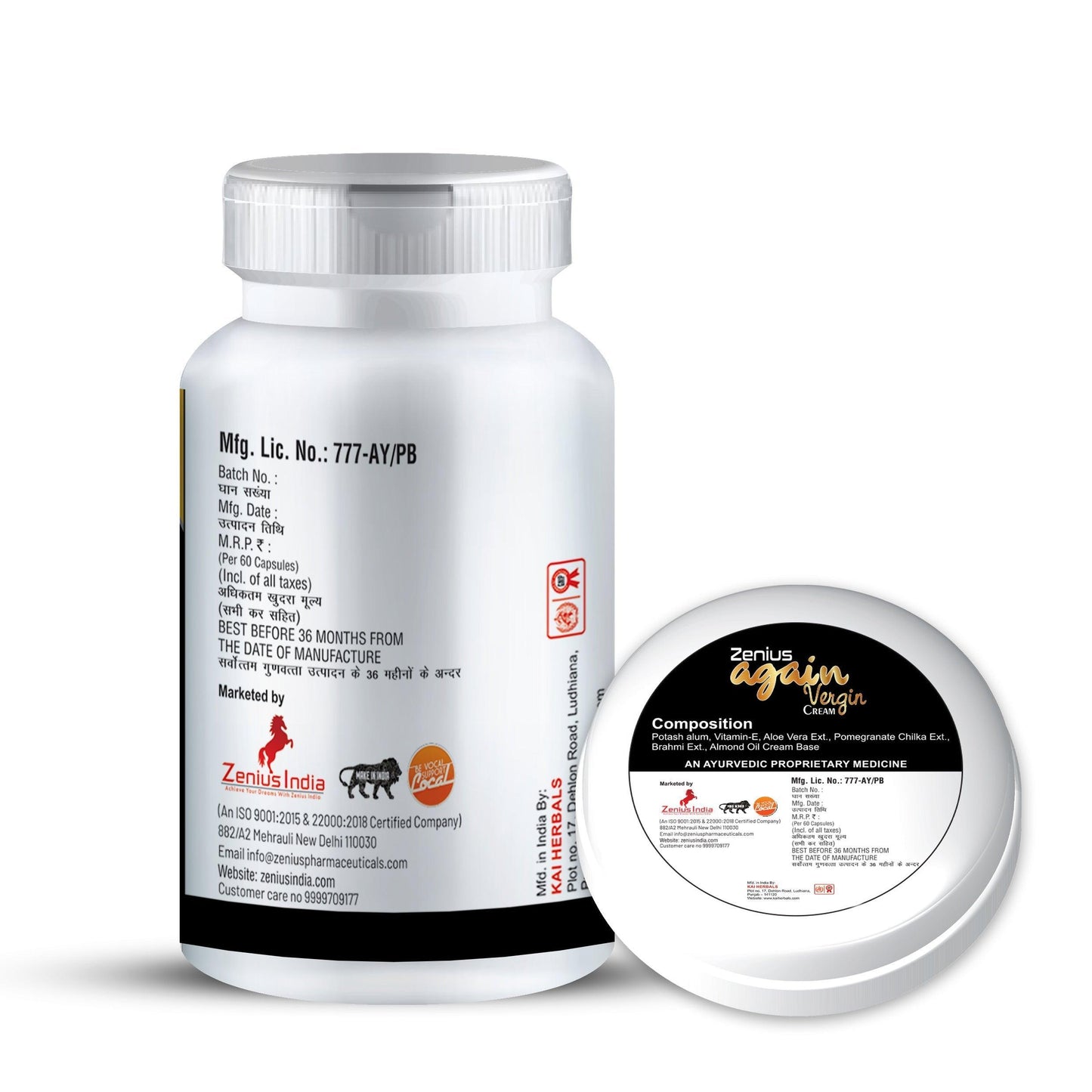 Zenius Again Vergain Kit for Women Sexual Mood Enhance With Vaginal Tightening Cream