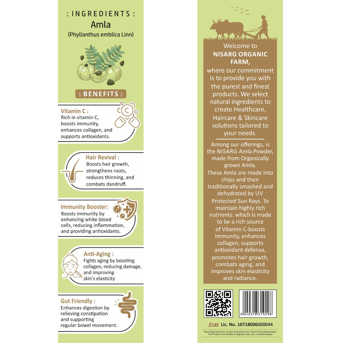 Nisarg Organic Farm Amla Powder