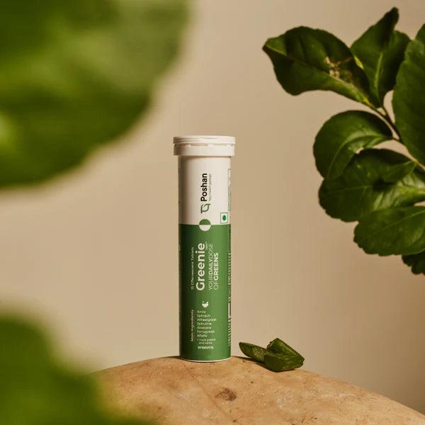 Poshan Greenie Tabs - Daily Greens Tablets - Your Daily dose of Greens- (Pack of 15 Tablets)