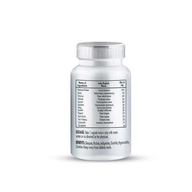 Zenius Digestive Health Capsules - Digestion Medicine for Digestion, Absorption, and Hunger Control - 60 Capsules