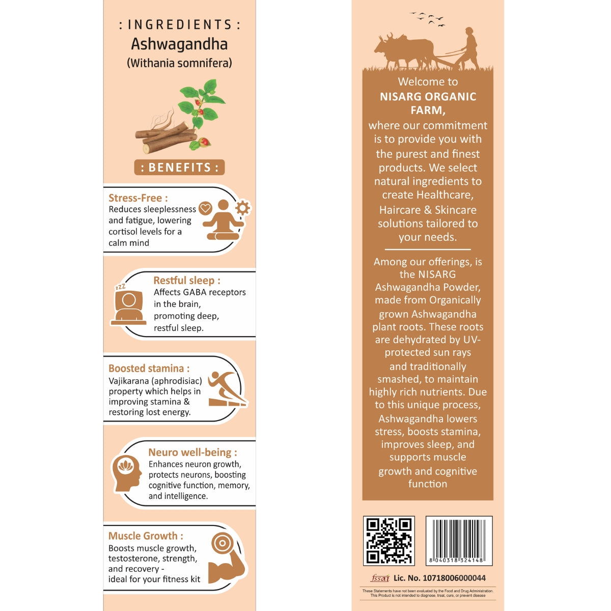 Nisarg Organic Farm Ashwagandh Root Powder