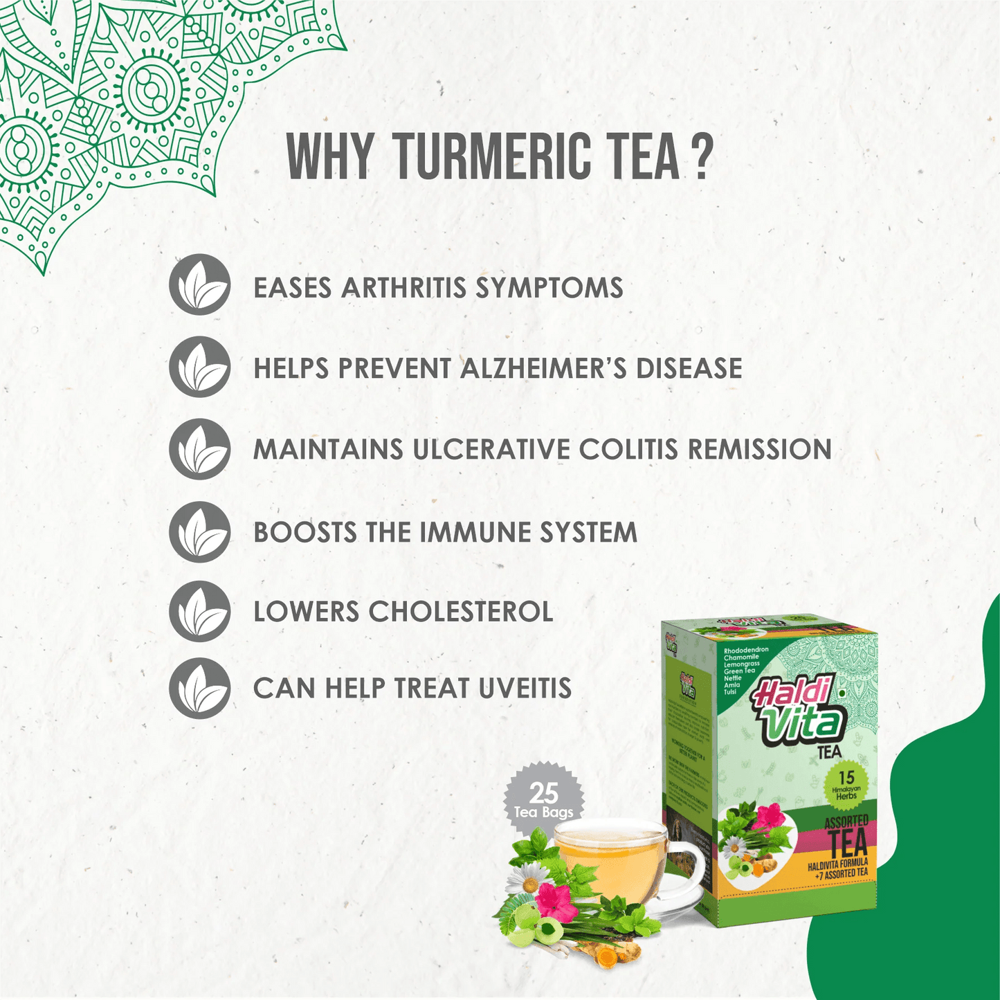 Haldi Vita Tea Haldivita Assorted Tea – 7 flavors (25 tea bags)