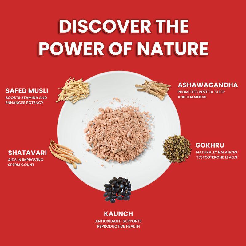 Vedapure Naturals Veda Testo-19 Capsules Anabolic Booster- Chota Gokhru, Shatavari, Safed Musli, Ashwagandha extracts - 60 Capsules