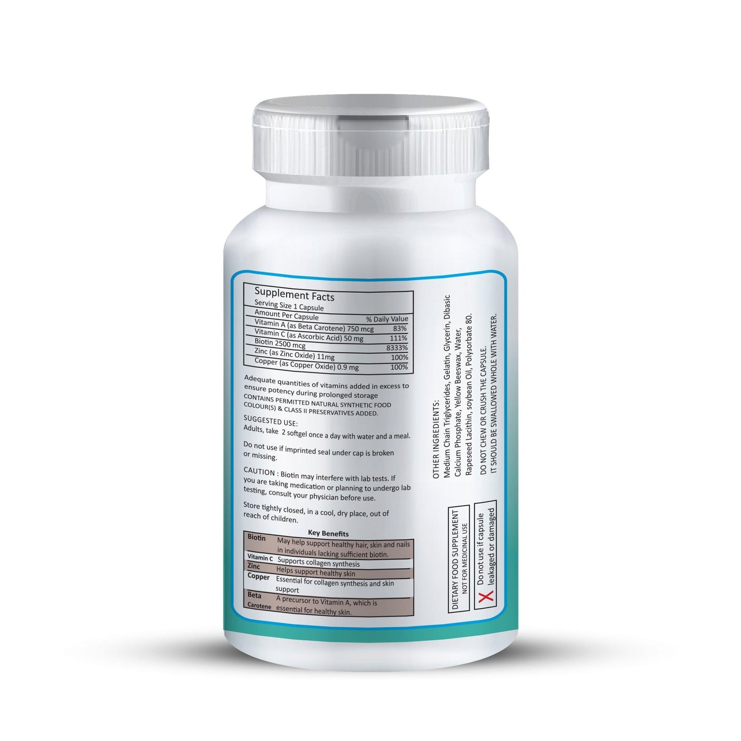 Zenius Beauty Capsule for Skin Hair and Nails Supplement (60 capsules)