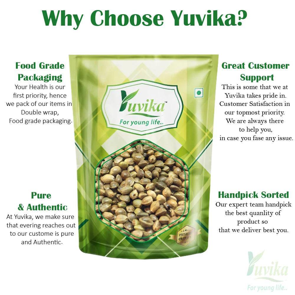 YUVIKA Beej Sabaj - Bhang Beej - Bhaang Beej - Cannabis sativa - Hemp Seeds Whole (800 Grams)