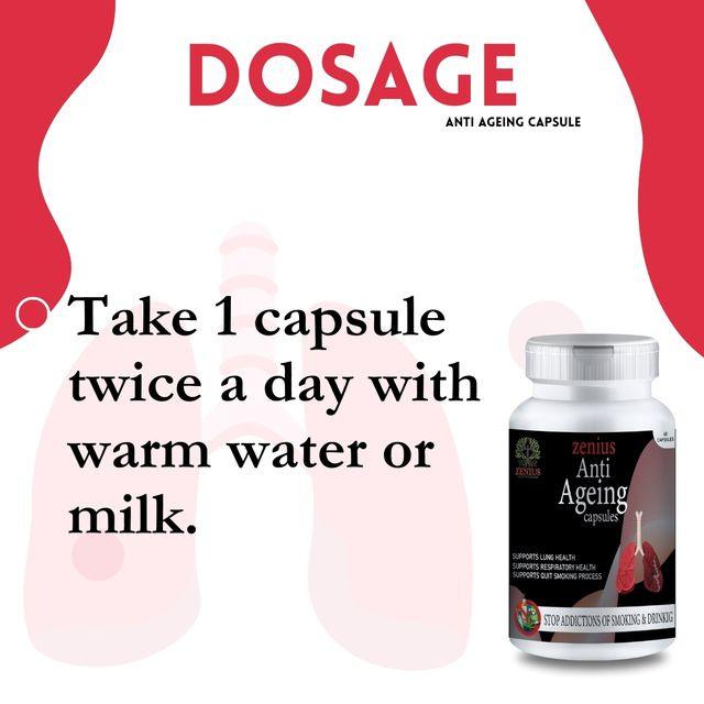 Zenius Anti Ageing Capsules - Alcohol De addiction Medicine, Nasha Mukti Ki Dawa in Ayurveda - 60 Capsules